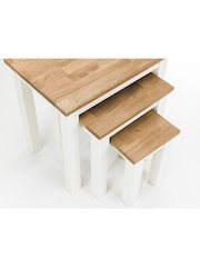 Julian Bowen Ivory Coxmoor Nest of 3 Tables - Image 4 of 4