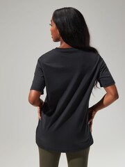 Berghaus Black Womens Boyfriend 100% Cotton Logo Short Sleeve T-Shirt - Image 2 of 5