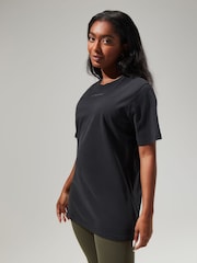 Berghaus Black Womens Boyfriend 100% Cotton Logo Short Sleeve T-Shirt - Image 3 of 5