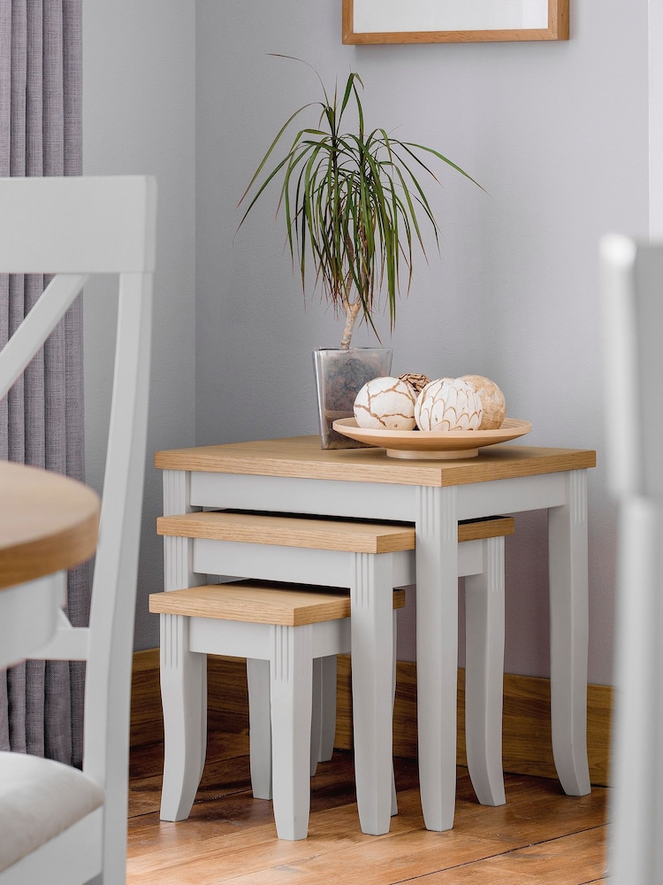 Julian Bowen Grey Davenport Nest of 3 Tables - Image 1 of 2