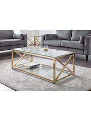 Julian Bowen Gold Miami Coffee Table - Image 1 of 4