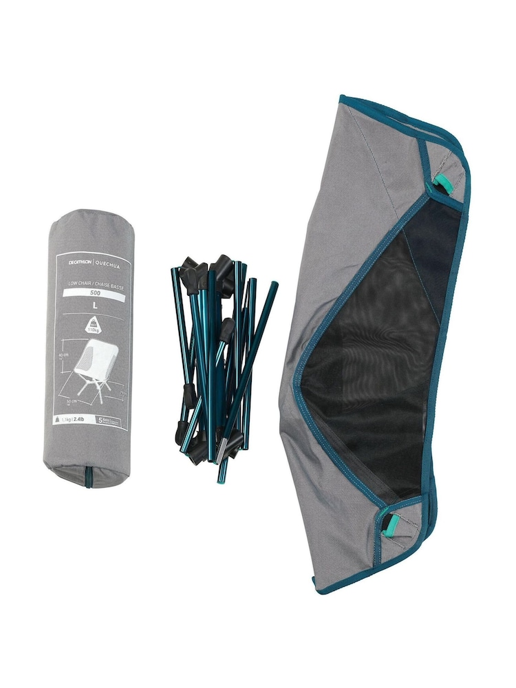 Decathlon Grey Folding MH500 Camping Chair - Image 2 of 12