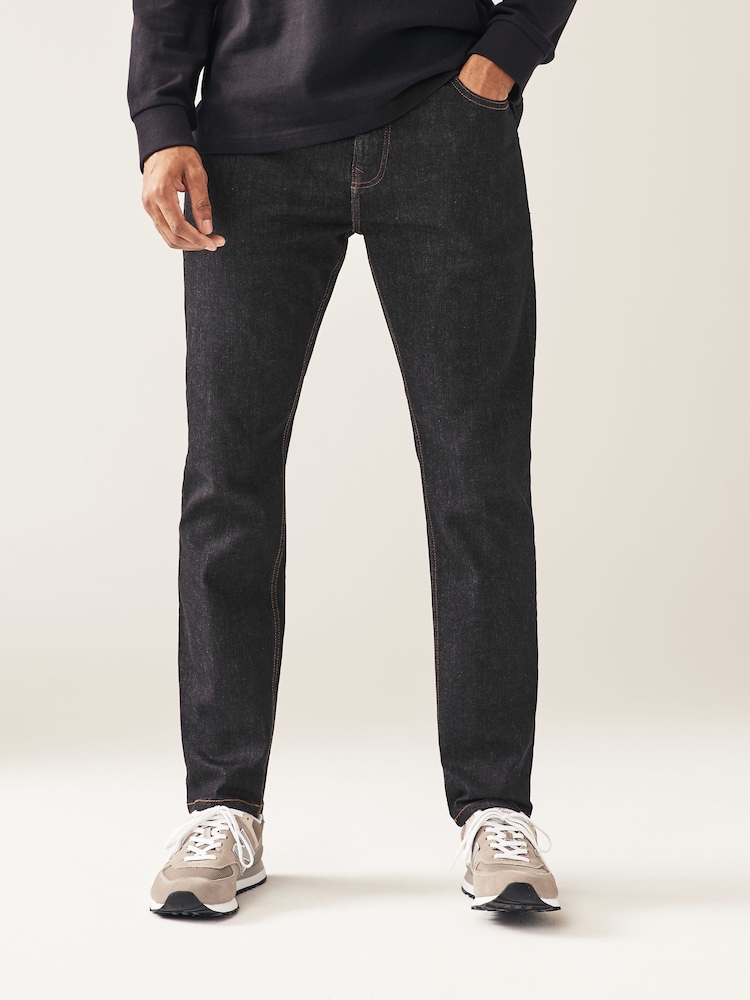 Black Rinse Slim Fit Classic Stretch Jeans - Image 1 of 9