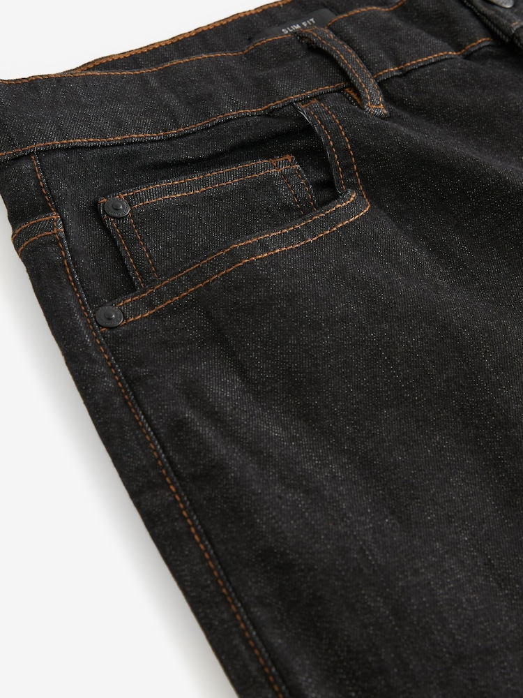 Black Rinse Slim Fit Classic Stretch Jeans - Image 7 of 9