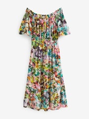 Ditsy Floral Off Shoulder Midi Summer Dress - Image 6 of 7