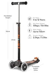 Micro Scooters Black Maxi LED Three Wheel Scooter - Image 4 of 5