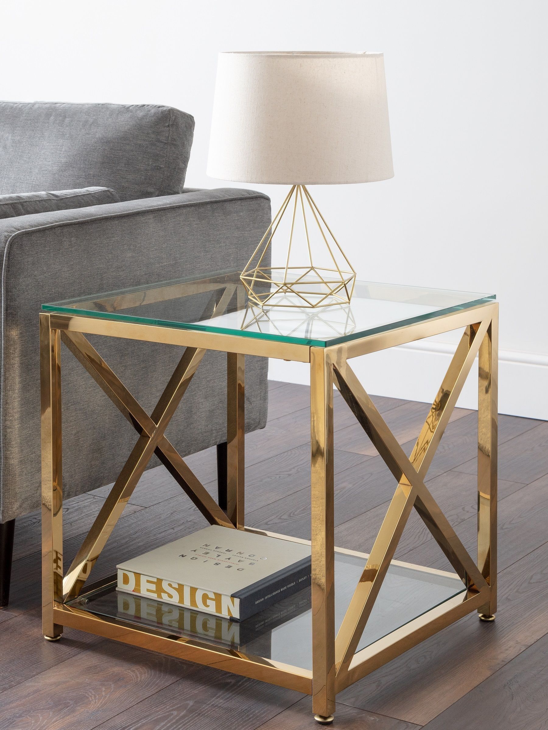 Julian Bowen Miami Gold Lamp Table - Accent Table - Image 7
