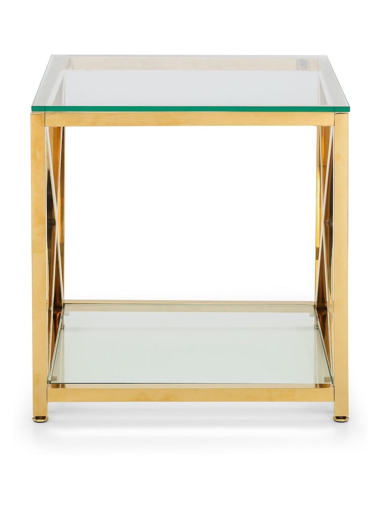 Julian Bowen Gold Miami Lamp Table - Image 4 of 4
