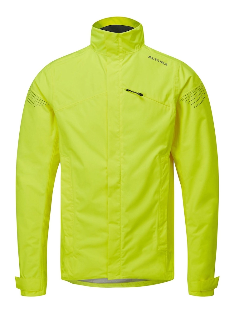 Altura Mens Yellow Nightvision Nevis Waterproof Cycling Jacket - Image 1 of 5