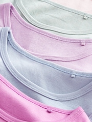 Purple/Green 100% Cotton Vests 5 Pack (1.5-16yrs) - Image 3 of 3