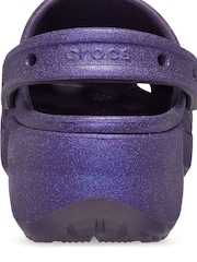 Crocs Purple Classic Platform Glitter Clogs - Image 2 of 7