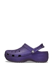 Crocs Purple Classic Platform Glitter Clogs - Image 7 of 7