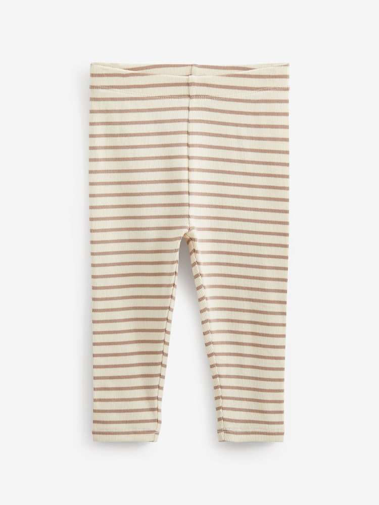Neutrale Farbe - Leggings aus geripptem Jersey im 5er Pack (3Monate–7Jahre) - Bild 2 von 7