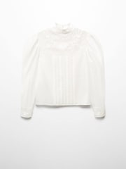 Mango Cream Embroidered Details Blouse - Image 6 of 7
