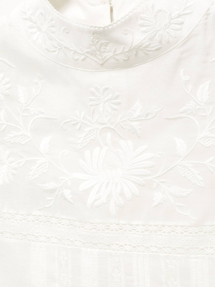 Mango Cream Embroidered Details Blouse - Image 7 of 7