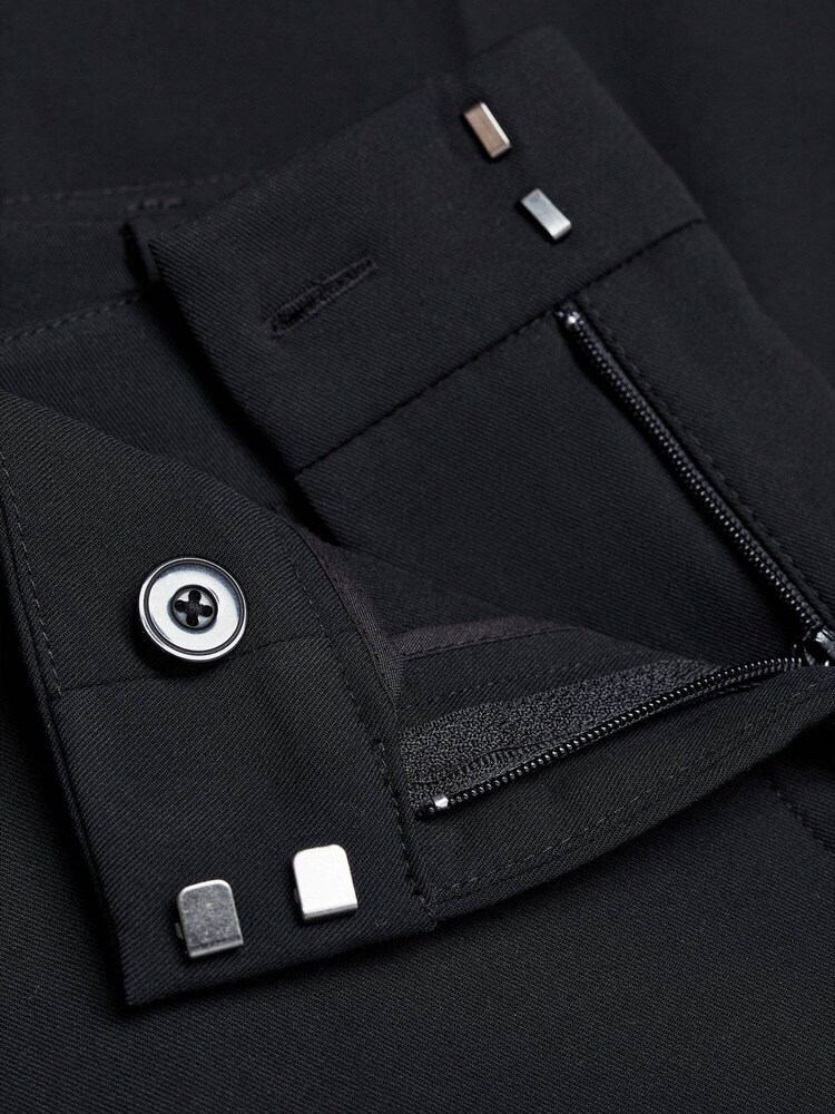 Mango Black Low-Waist Wideleg Trousers - Image 7 of 7