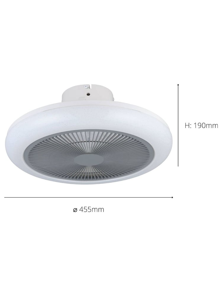 Eglo White/Grey Kostrena Ceiling Fan With Light - Image 3 of 3