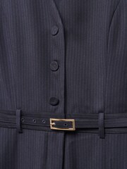 Mango Blue Striped Long Jumpsuit - Image 7 of 7