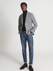Reiss Blue Glare Puppytooth Check Blazer - Image 3 of 5