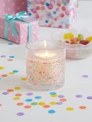 Multi Vanilla & Cocoa Bean Scented Happy Birthday Light Up Candle - Image 1 of 4