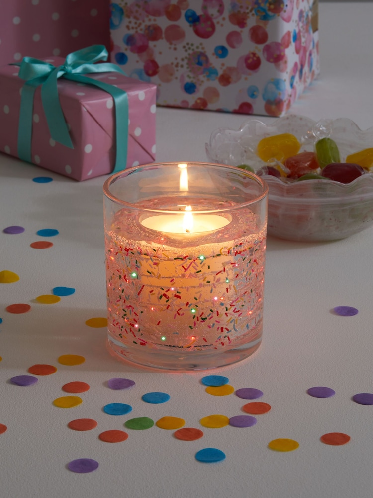 Multi Vanilla & Cocoa Bean Scented Happy Birthday Light Up Candle - Image 2 of 4