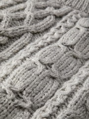 Aubin Westport Aran Wool Crew Neck Jumper - Image 7 of 7