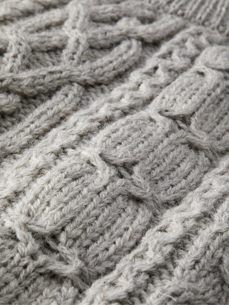Aubin Westport Aran Wool Crew Neck Jumper - Image 7 of 7