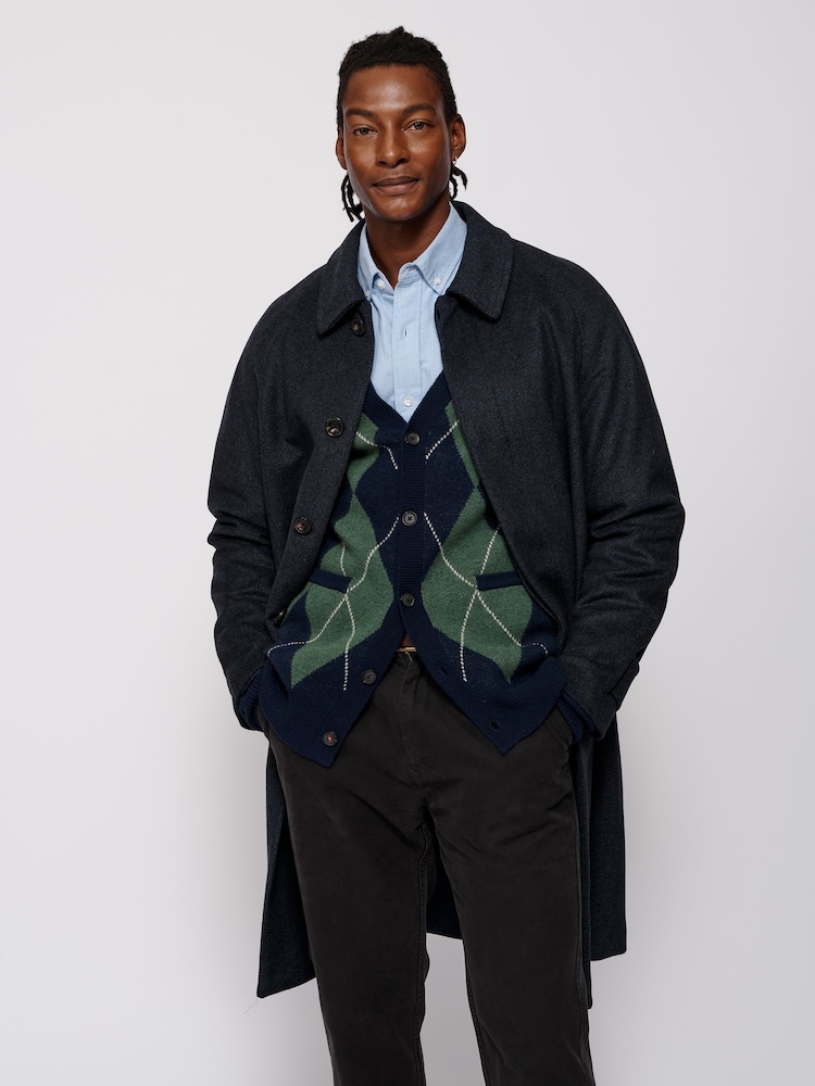 Aubin Blue Turville Wool Overcoat - Image 1 of 10