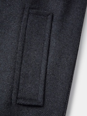 Aubin Blue Turville Wool Overcoat - Image 10 of 10