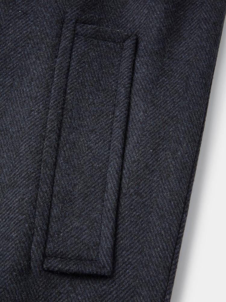 Aubin Blue Turville Wool Overcoat - Image 10 of 10