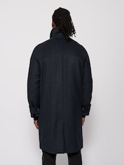 Aubin Blue Turville Wool Overcoat - Image 2 of 10