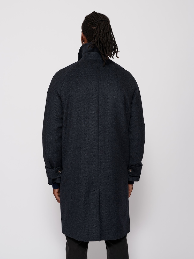 Aubin Blue Turville Wool Overcoat - Image 2 of 10