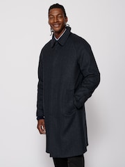 Aubin Blue Turville Wool Overcoat - Image 4 of 10