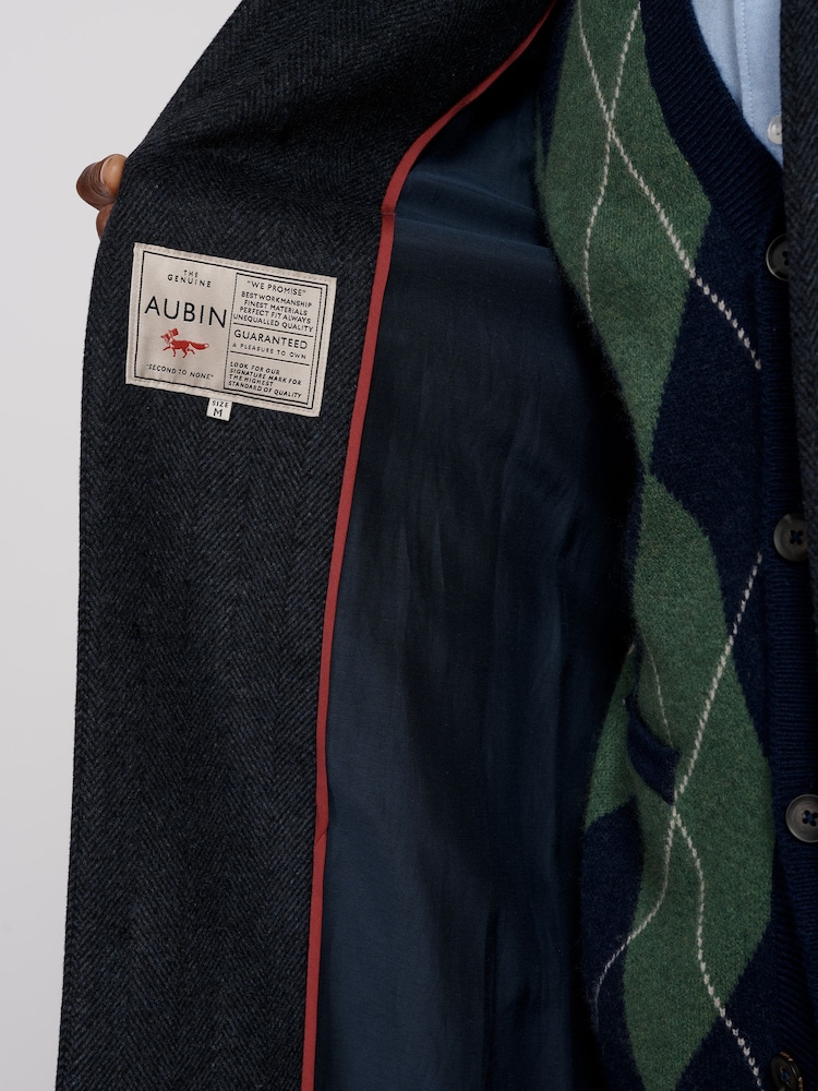 Aubin Blue Turville Wool Overcoat - Image 7 of 10