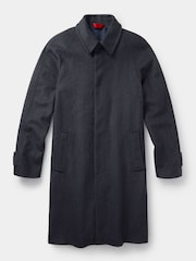 Aubin Blue Turville Wool Overcoat - Image 8 of 10