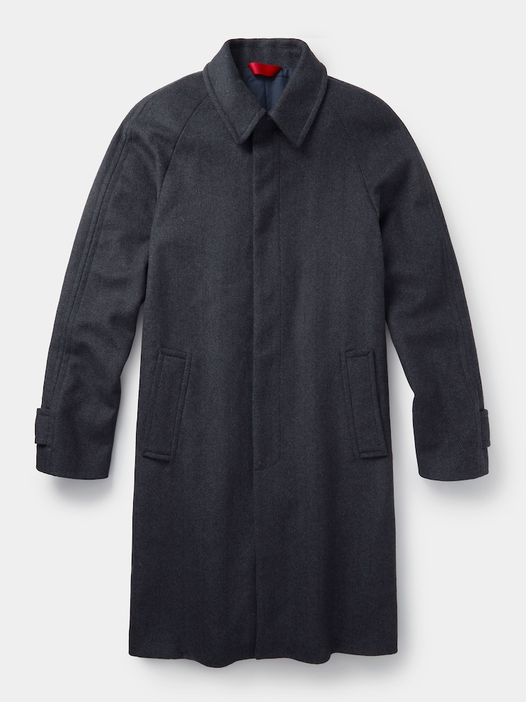 Aubin Blue Turville Wool Overcoat - Image 8 of 10