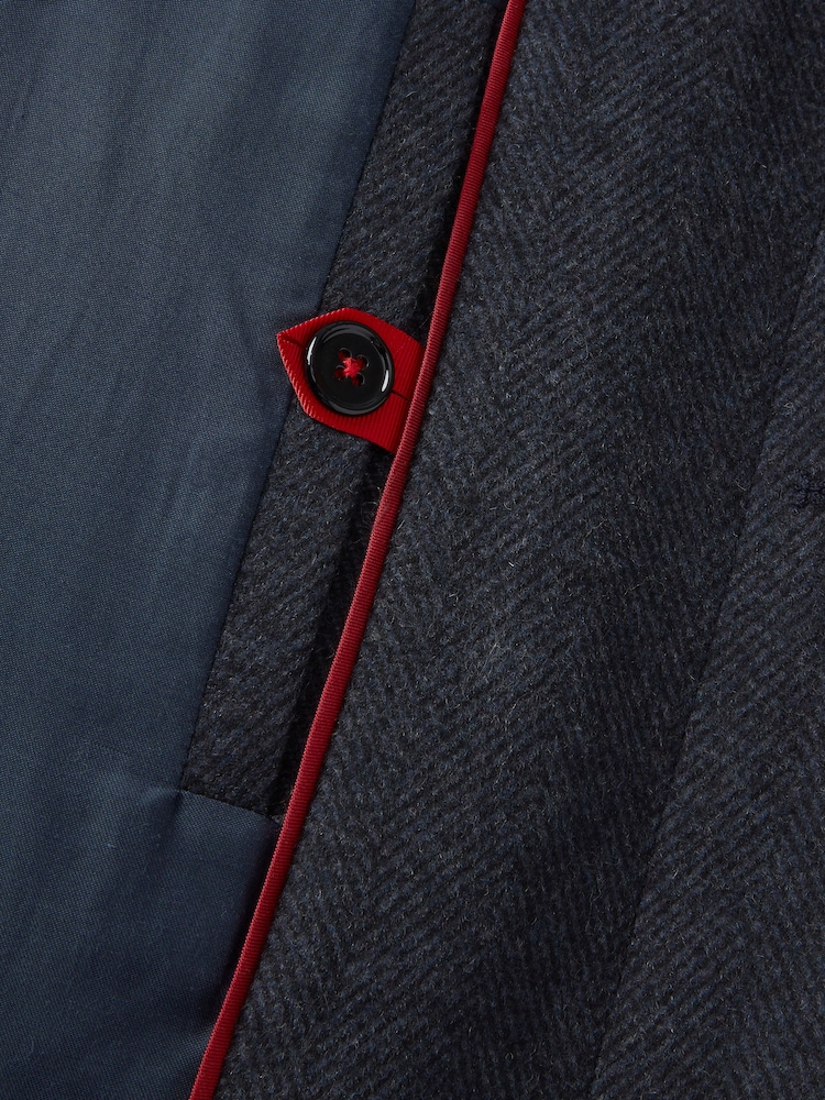 Aubin Blue Turville Wool Overcoat - Image 9 of 10