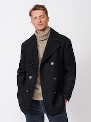 Aubin Blue Saltaire Wool Peacoat - Image 1 of 6