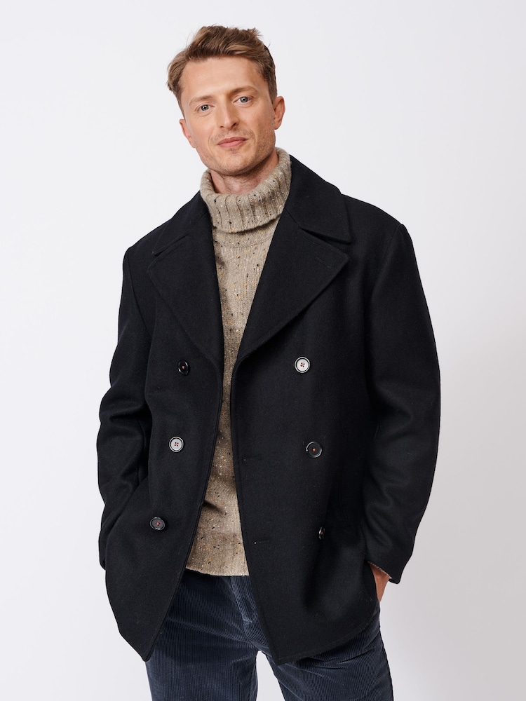 Aubin Blue Saltaire Wool Peacoat - Image 1 of 6