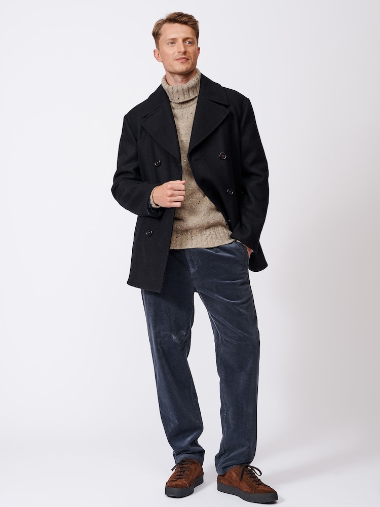 Aubin Blue Saltaire Wool Peacoat - Image 3 of 6