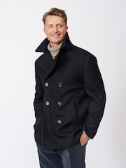 Aubin Blue Saltaire Wool Peacoat - Image 4 of 6