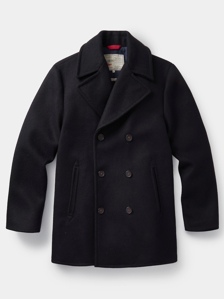 Aubin Blue Saltaire Wool Peacoat - Image 6 of 6