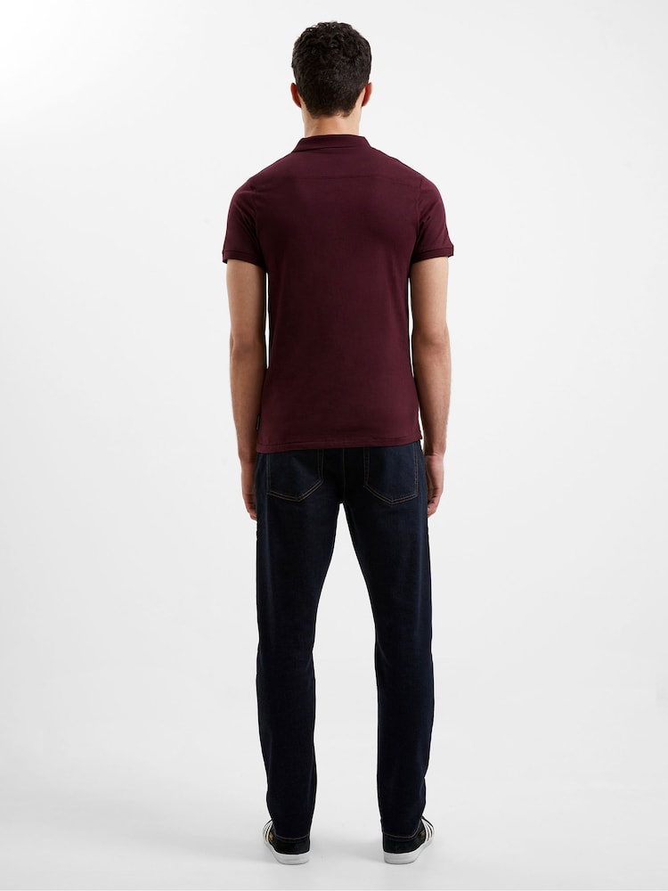 French Connection Purple Bordeaux Polo Shirt - Image 2 of 5