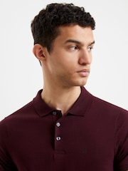 French Connection Purple Bordeaux Polo Shirt - Image 4 of 5