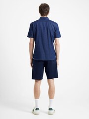 French Connection Navy Blue Denim 100% Cotton Short Sleeve Shirt - Image 2 of 4