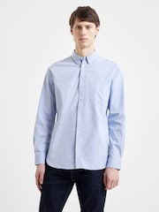 French Connection Blue Oxford 100% Cotton Long Sleeve Shirt - Image 1 of 4
