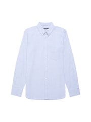French Connection Blue Oxford 100% Cotton Long Sleeve Shirt - Image 4 of 4