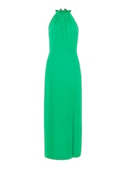 Whistles Green Eliza Halterneck Midi Dress - Image 1 of 4