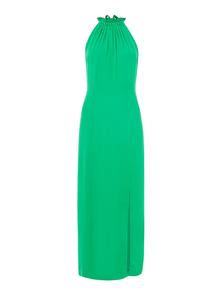 Whistles Green Eliza Halterneck Midi Dress - Image 1 of 4
