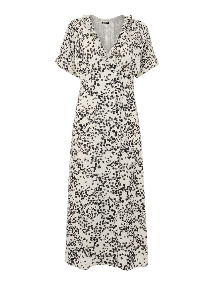 Whistles Dandelion Floral Black Midi Dress - Image 4 of 4 Whistles Dandelion Floral Black Midi Dress - Image 4 of 4